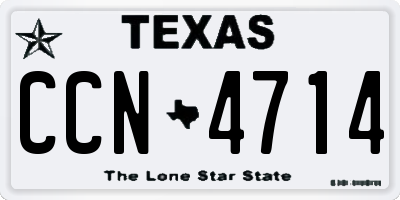 TX license plate CCN4714