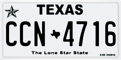 TX license plate CCN4716