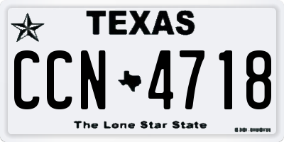 TX license plate CCN4718
