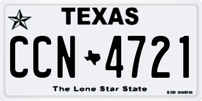 TX license plate CCN4721
