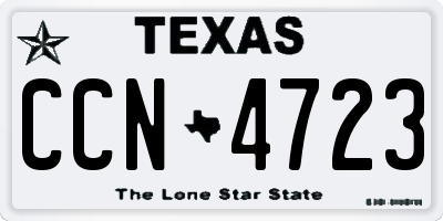 TX license plate CCN4723