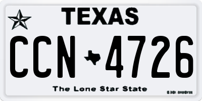 TX license plate CCN4726