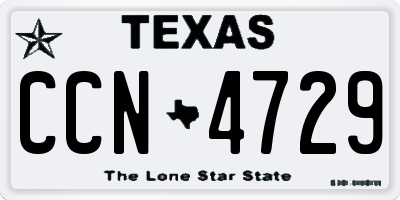 TX license plate CCN4729