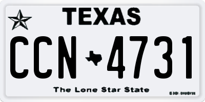 TX license plate CCN4731