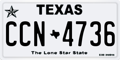 TX license plate CCN4736