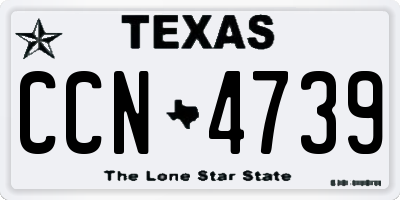 TX license plate CCN4739