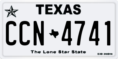 TX license plate CCN4741