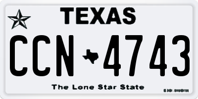 TX license plate CCN4743