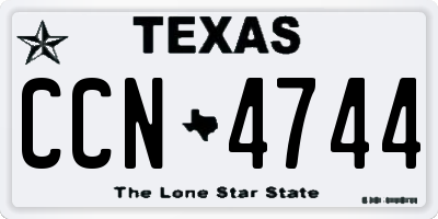 TX license plate CCN4744