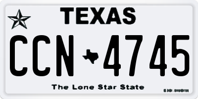 TX license plate CCN4745