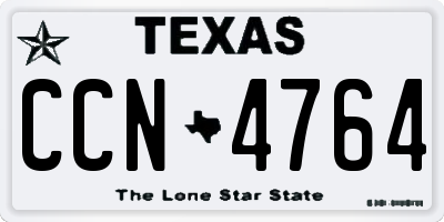 TX license plate CCN4764