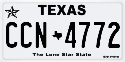 TX license plate CCN4772