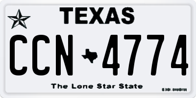 TX license plate CCN4774