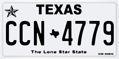 TX license plate CCN4779