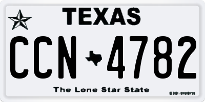 TX license plate CCN4782