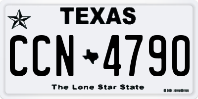 TX license plate CCN4790