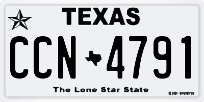 TX license plate CCN4791