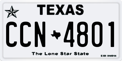TX license plate CCN4801