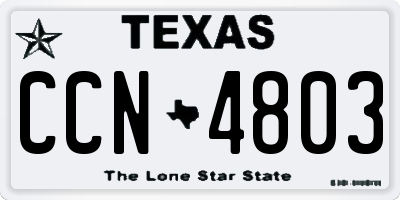 TX license plate CCN4803