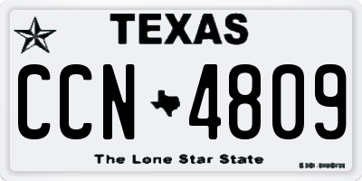 TX license plate CCN4809