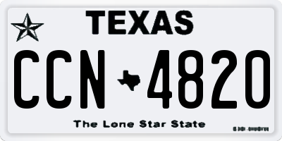 TX license plate CCN4820