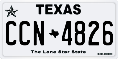 TX license plate CCN4826