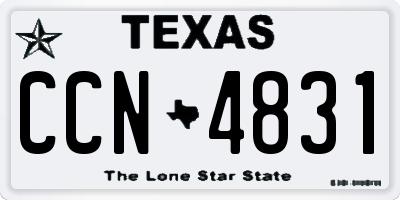 TX license plate CCN4831