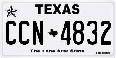 TX license plate CCN4832