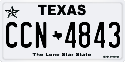 TX license plate CCN4843