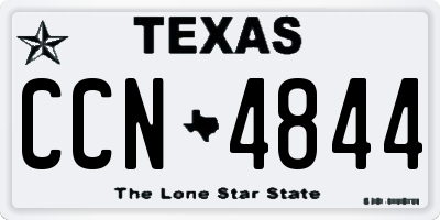 TX license plate CCN4844