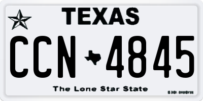 TX license plate CCN4845