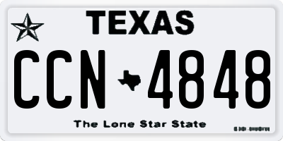 TX license plate CCN4848