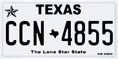 TX license plate CCN4855