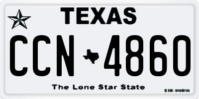 TX license plate CCN4860