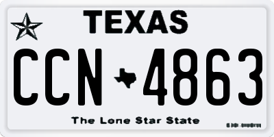 TX license plate CCN4863