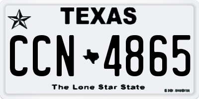 TX license plate CCN4865