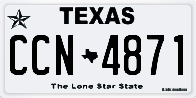 TX license plate CCN4871