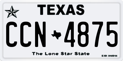 TX license plate CCN4875