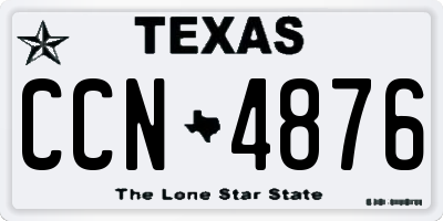 TX license plate CCN4876