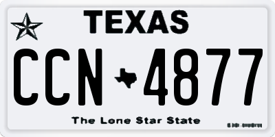TX license plate CCN4877