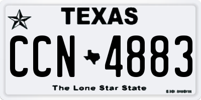 TX license plate CCN4883