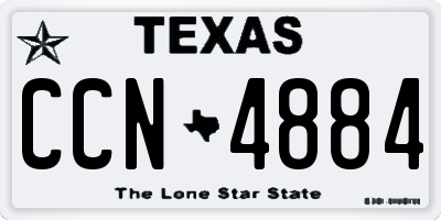 TX license plate CCN4884
