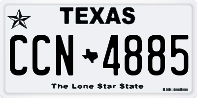 TX license plate CCN4885