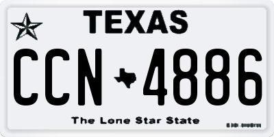 TX license plate CCN4886