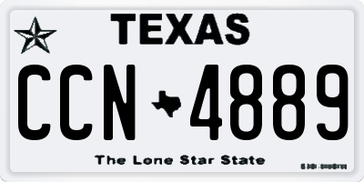 TX license plate CCN4889