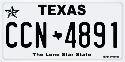 TX license plate CCN4891