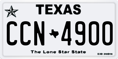 TX license plate CCN4900