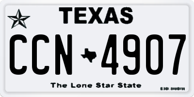 TX license plate CCN4907