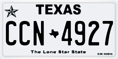 TX license plate CCN4927