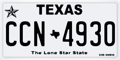 TX license plate CCN4930